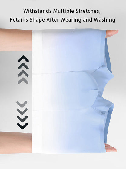3 Pack Men's Ice Silk Gradient Quick-Dry Ultra-Thin Breathable Antibacterial Trunks
