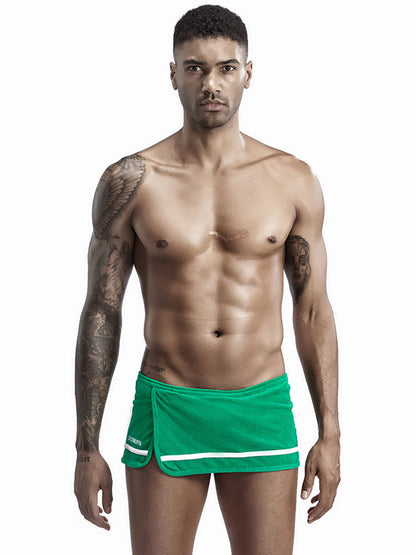 Men's Stylish Homewear Cotton Toweling Side Slit Shorts
