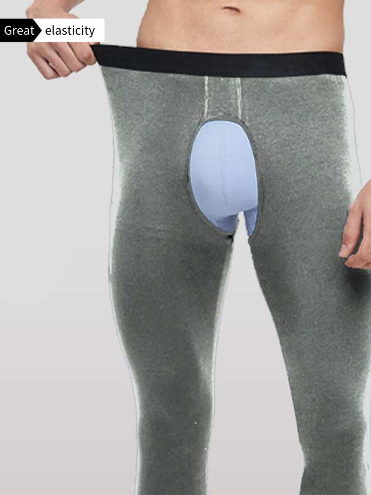 Men's Pure Cotton Open Crotch Breathable Warm Pants