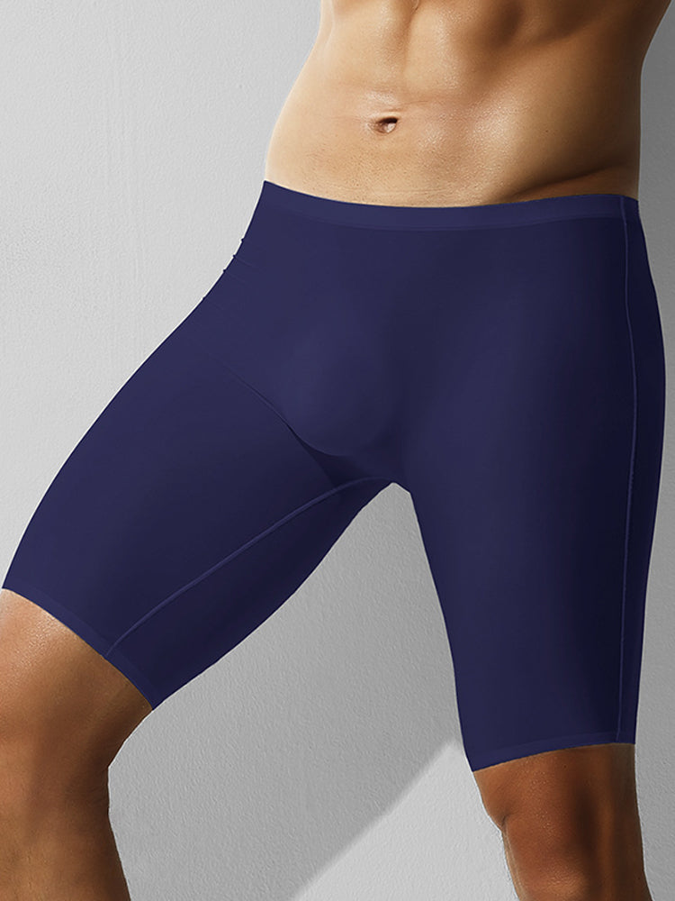 3 Pack Men's Breathable Seamless Mid-Length Boxer Briefs