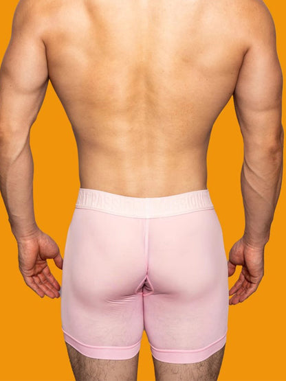 2 Pack Men's Trendy Breathable Ice Silk Boxer Briefs