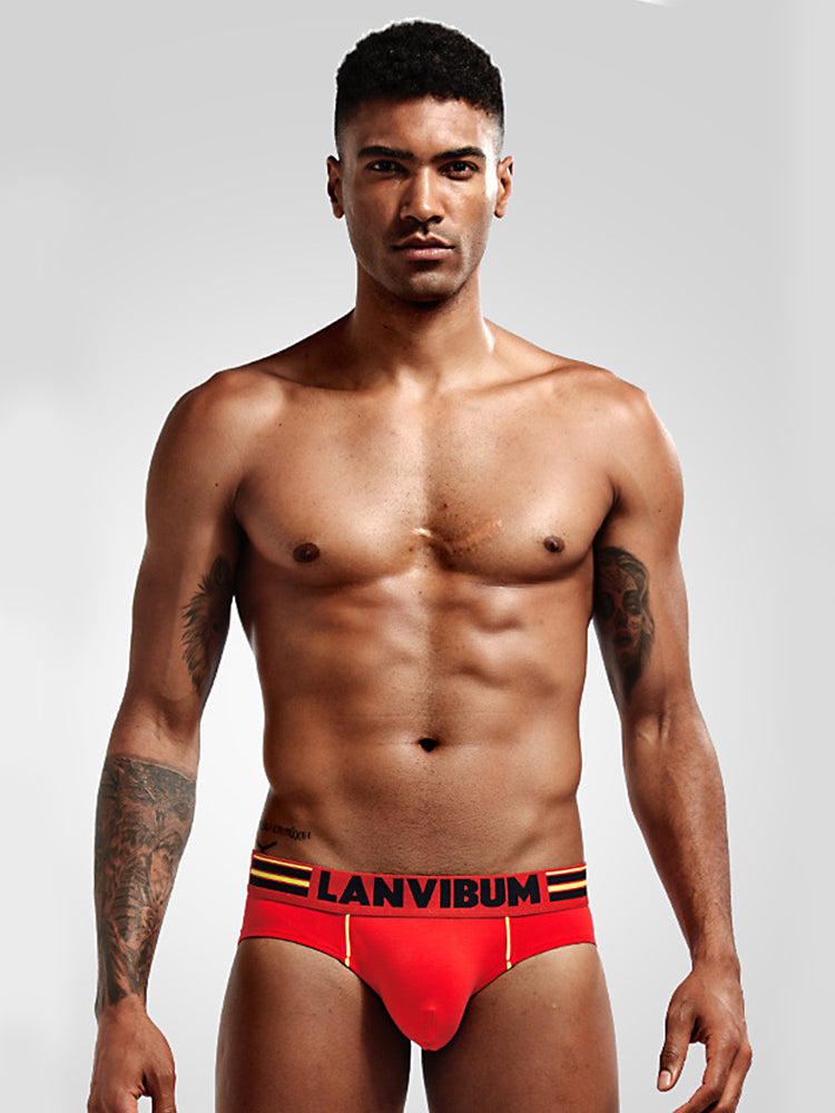 2 Pack Men's Cotton Low-Rise U-Convex Solid Color Jockstrap