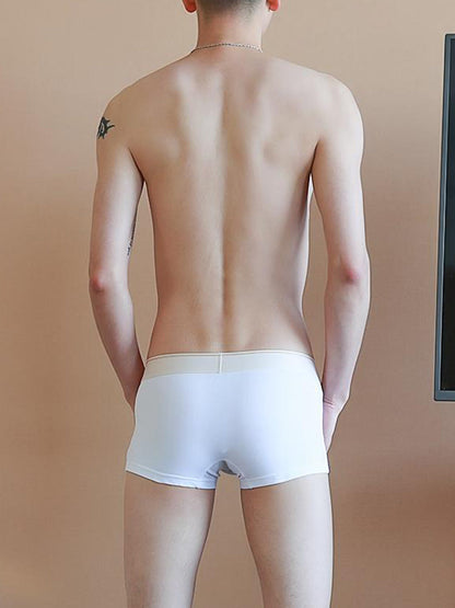 3 Pack Men's Elephant Trunks Gun and Bullet Separation Solid Color Cotton Sexy Boxer Briefs