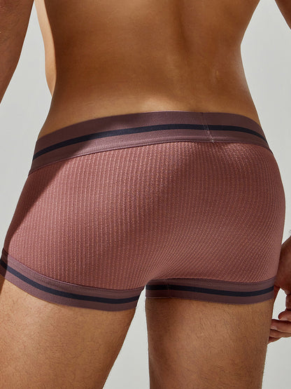 2 Pack Men's Spliced Color Trunks with Functional Fly