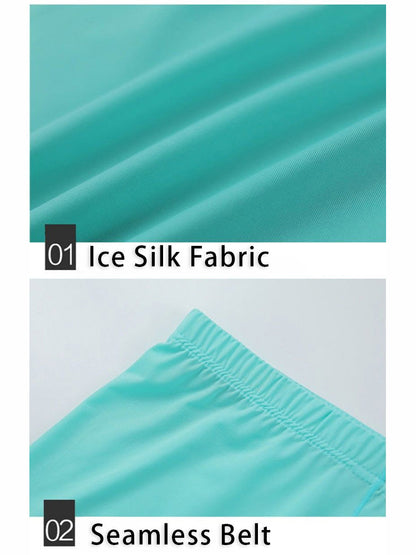Thin Breathable Ice Silk U Convex Boxers for Men
