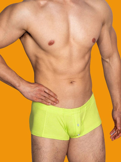 Men's Solid Color Comfortable Button-down Trunks