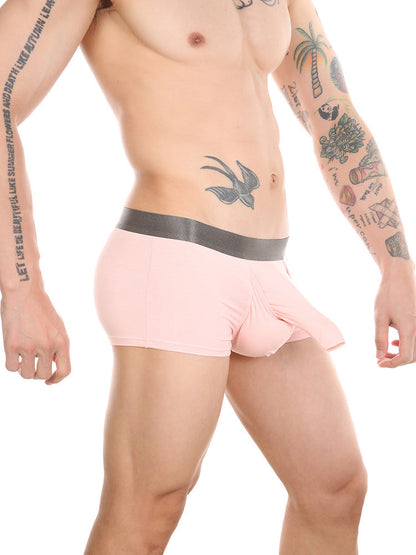 Men's Dual Ball Pouch Trunks With Fly Front