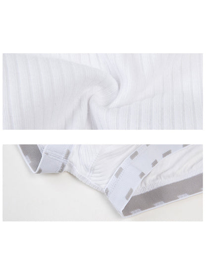 Men's Threaded Fabric Pouch Trunks With Fly