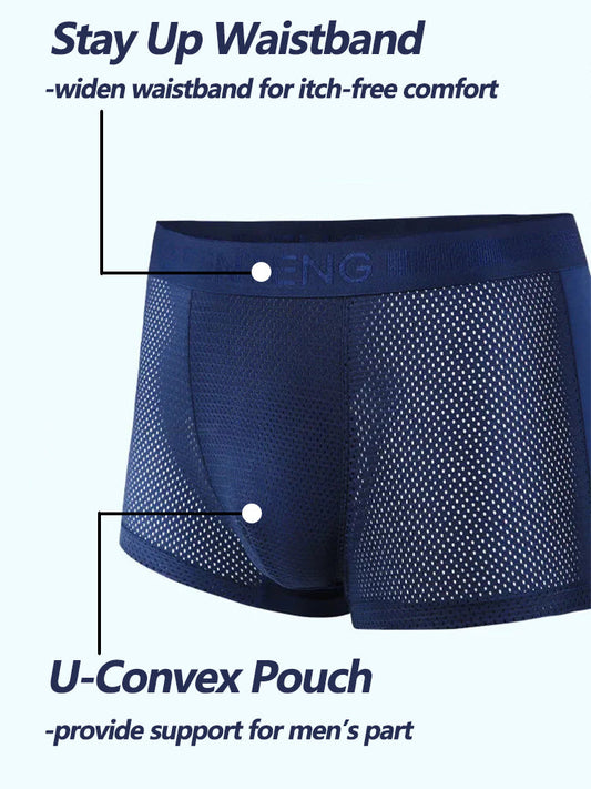 4 Pack Breathable Mesh Fabric Men's Underwear