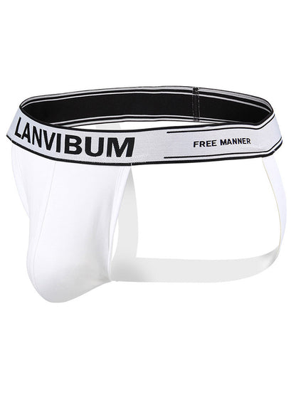 4 Pack Men's Mid-Rise Sexy Comfortable Cotton Jockstrap