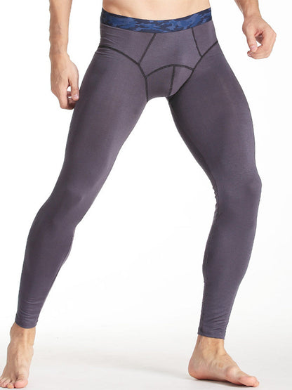 Men's Autumn Johns Underwear 2 in 1 Design Warm Polyester Tights