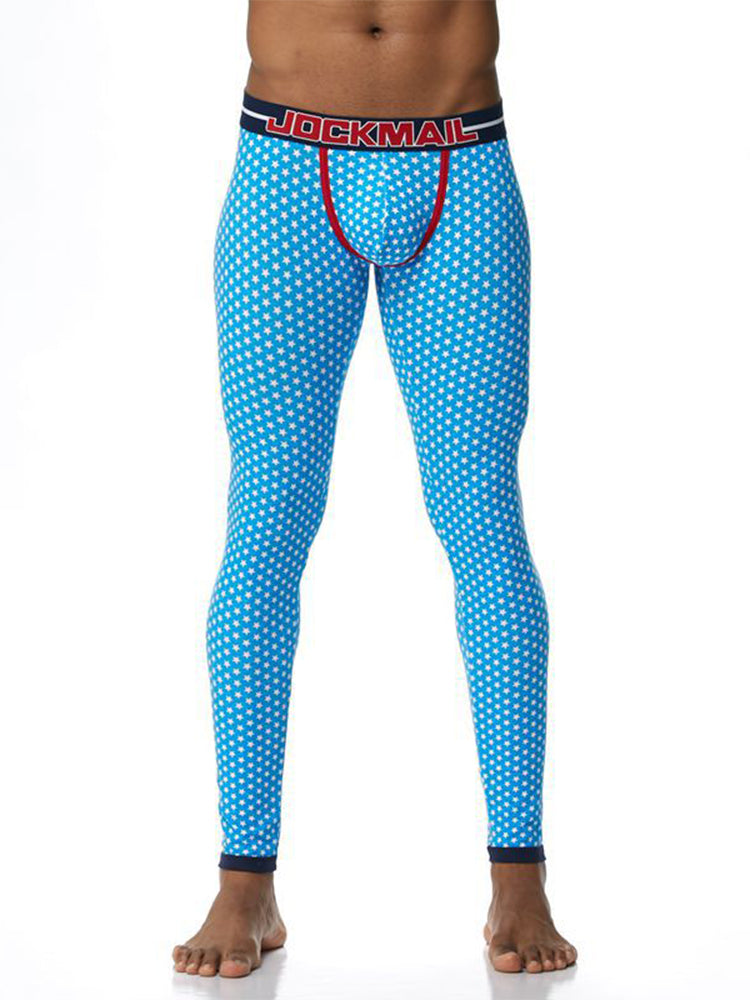 Men's Star Print Cotton Thermal Pants