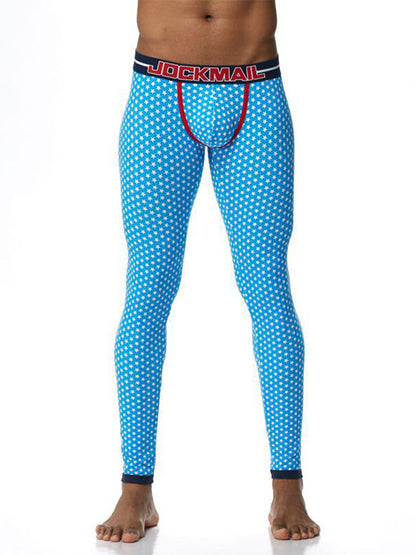 Men's Star Print Cotton Thermal Pants