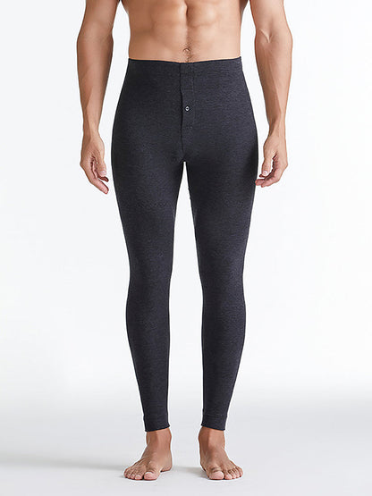Men's Winter Thermal Long Johns With Button Fly