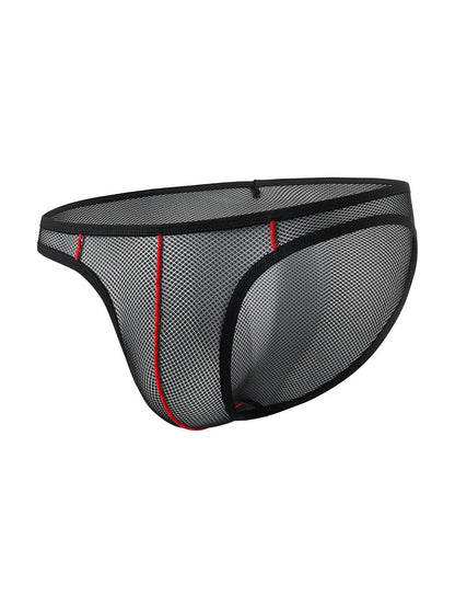 2 Pack Men's See-through Mesh Bikini