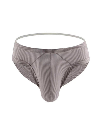 2 Pack Men's Low Rise Back Hollow 3D U-convex Large Pouch T-Back Briefs