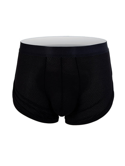 3 Pack Men's Mid Waist Breathable Mesh Home Aloha Boxers