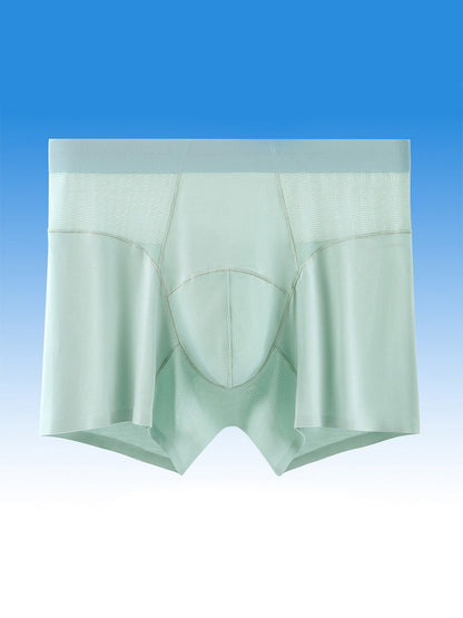 2 Pack Men's  Modal Seamless Antibacterial Anti-Chafing Leg Boxers Briefs & Midway Briefs