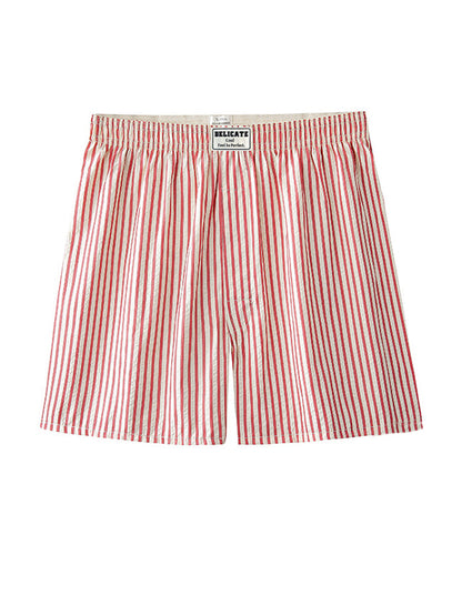 Men's Thin Loose Striped Arrow Pants Breathable Shorts Comfortable Casual Boxer Briefs