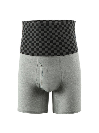 Men's Tummy Control Boxer Briefs With Functional Fly