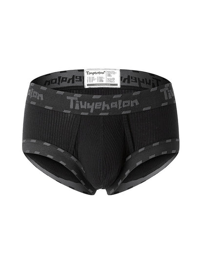 Men's Threaded Fabric Pouch Trunks With Fly
