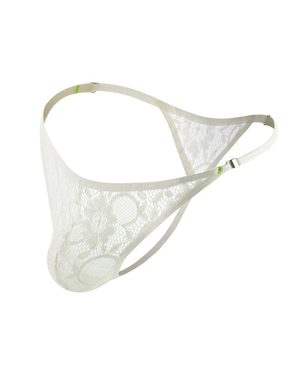 4-pack Men's Lace Side Buttoned Thongs