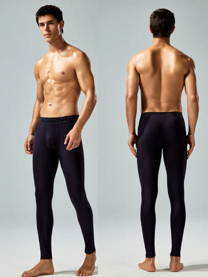 Seobean Men's Thin Autumn and Winter Essential Thermal Underwear Long Pants