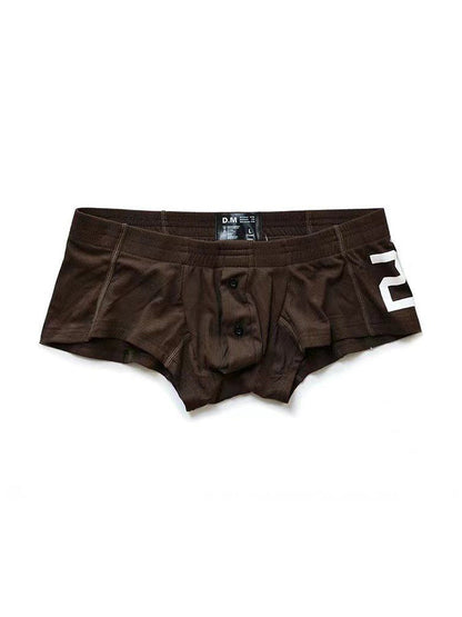 Men's Solid Color Comfortable Button-down Trunks