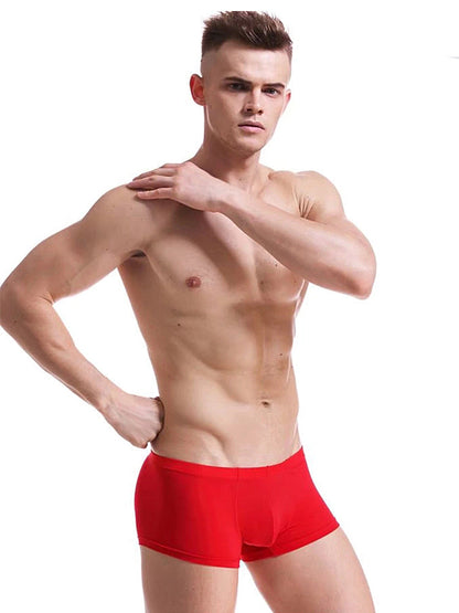 Thin Breathable Ice Silk U Convex Boxers for Men