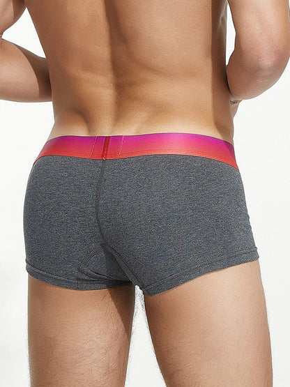 Men's Spliced Waistband U-Pouch Trunks