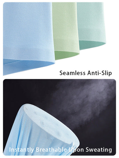 2 Pack Men's  Modal Seamless Antibacterial Anti-Chafing Leg Boxers Briefs & Midway Briefs