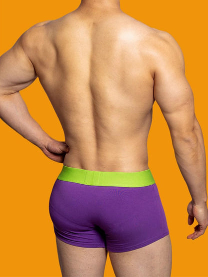 2 Pack Men's Mesh Transparent Open-Cut Cotton Mesh Trunks