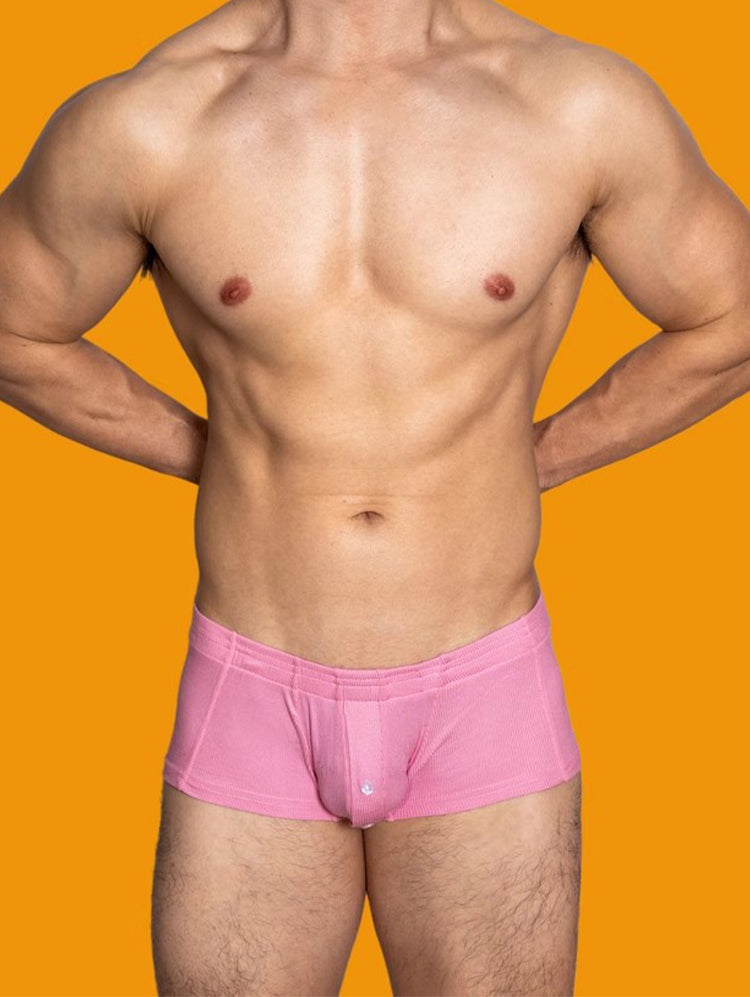 Men's Solid Color Comfortable Button-down Trunks