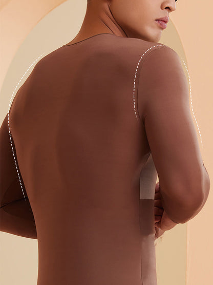 Men's Skin-Friendly Ultra-Thin High-Elastic Anti-Static Thermal Base Layer Tops & Bottoms