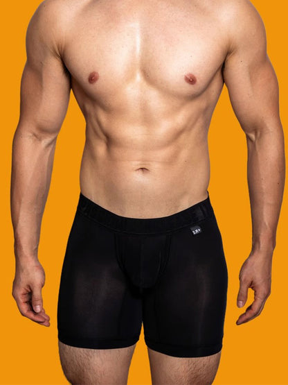 2 Pack Men's Trendy Breathable Ice Silk Boxer Briefs