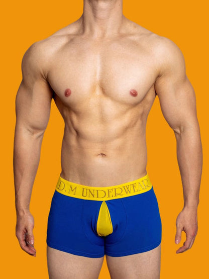 2 Pack Men's Mesh Transparent Open-Cut Cotton Mesh Trunks