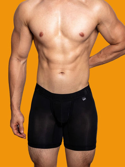 2 Pack Men's Trendy Breathable Ice Silk Boxer Briefs