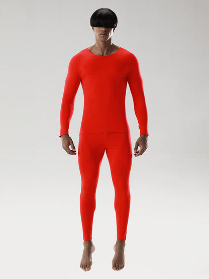 Men's Soft Seamless Thermal Sets With Fly