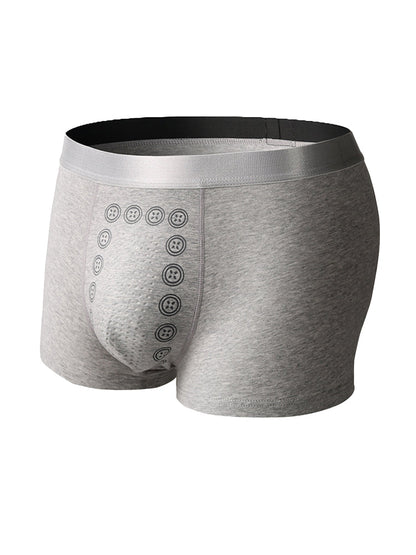 4 Pack Men's Mid-Rise Cotton Antibacterial Breathable Trunks