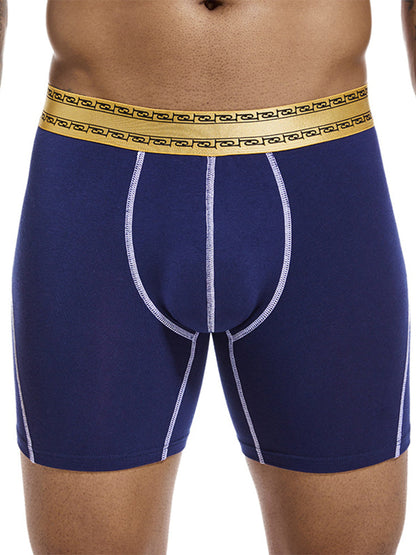 2 Pack Men's Pure Cotton Anti-Chafing Breathable Sports Boxer Briefs
