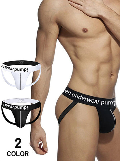 2 Pack Men's Trendy Breathable Sexy Cotton Jockstrap