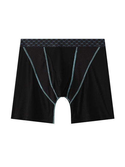 2 Pack Men's Nylon Breathable Sports Anti-Chafing Casual Business Boxer Briefs