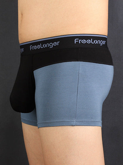 FreeLonger Men's Big Pouch Microfiber Breathable Trunks