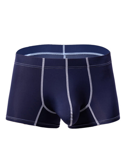 3 Pack Men's Large Pouch Contrast Binding Trunks