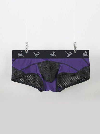 3 Pack Men's Nylon Mesh Breathable U-Pouch Trunks