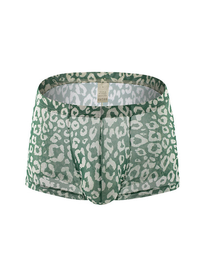 Leopard Print See-through Mesh Trunks