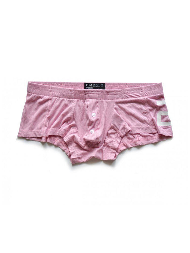 Men's Solid Color Comfortable Button-down Trunks