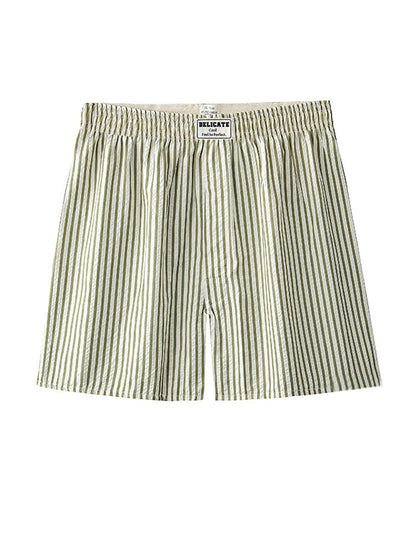 Men's Thin Loose Striped Arrow Pants Breathable Shorts Comfortable Casual Boxer Briefs