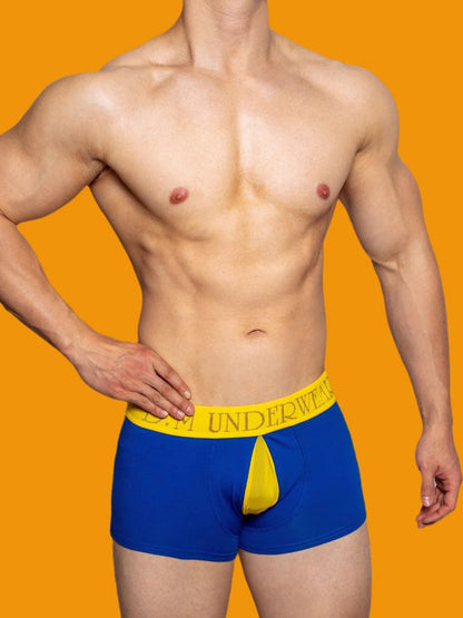 2 Pack Men's Mesh Transparent Open-Cut Cotton Mesh Trunks