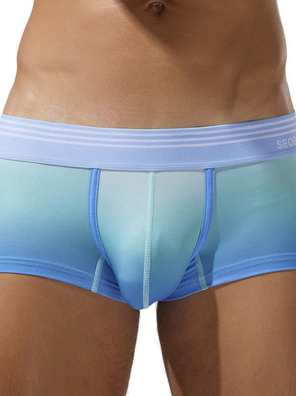Men's Spliced Lines Trunks in Ombre